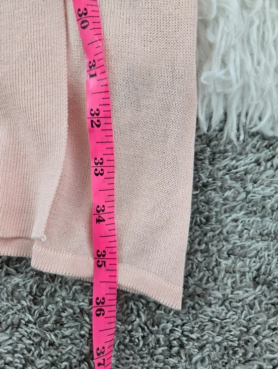 Together long-sleeve open shawl knit cardigan duster. Peach Blush Pink. Size 12. - Picture 6 of 9